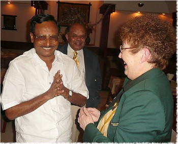 Meeting once again, DG LN, just prior to attending the Club Charter of the Galaxy RC, Coimbatore, India