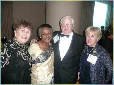 PDG Marlene Brown; Rtn. Deepa Willinham; PRIVP/PDG Abraham I. Gordon; PDG Pam Akins